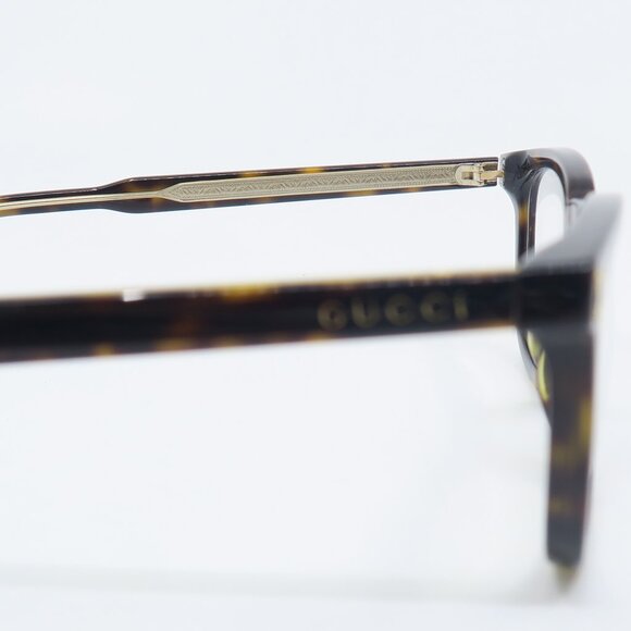 GUCCI GG0126O 002 51mm Brown Tortoise Shell Acetate New Men's Eyeglasses. - Picture 4 of 9